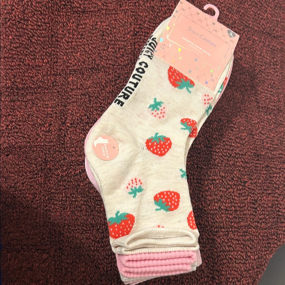 Juicy Couture Cream and Black Knit Socks